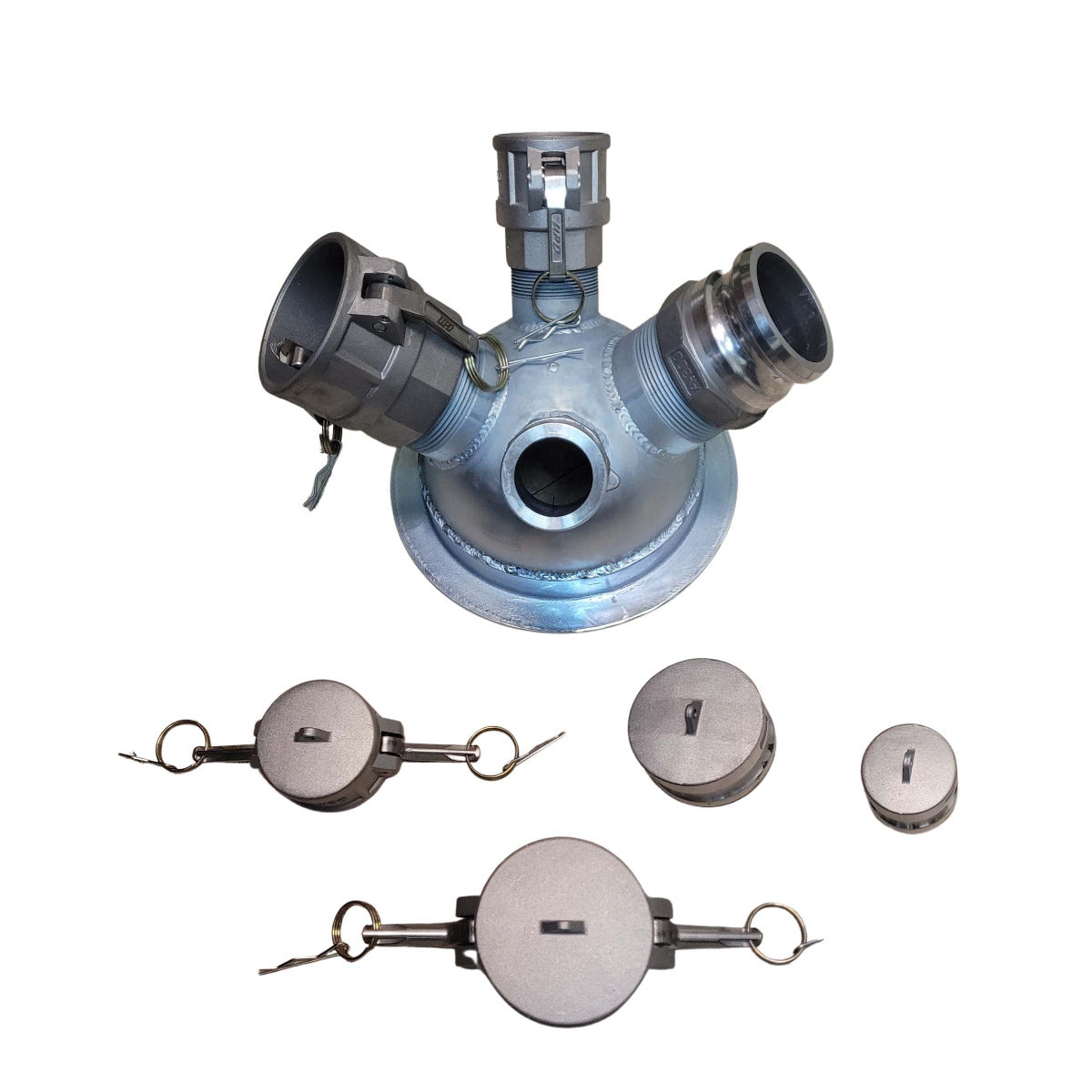 Cow Udder multi-hose adaptor for sewer cleaning